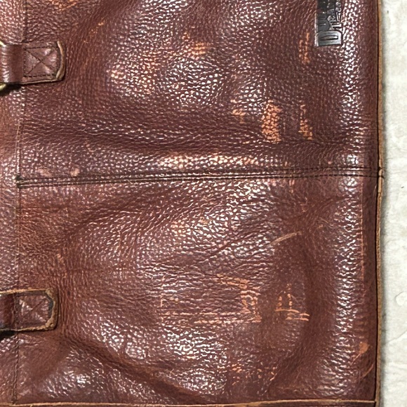 Duluth Trading Co. Laptop Brown leather mail handbag - Picture 7 of 13